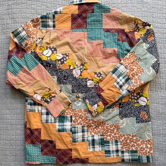 Diagonal Square Patchwork Shirt - Picture 2 of 5